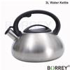 BORREY свисток для чайника, чайник со свистком, газовая плита, индукционный металлический чайник, походная посуда с кипящей водой, 3 л