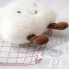 Мультяшный милый белый плюшевый брелок-подвеска в виде облака Kawaii Key Charms Мягкая кукла-игрушка в подарок девочке рюкзак аксессуары украшения