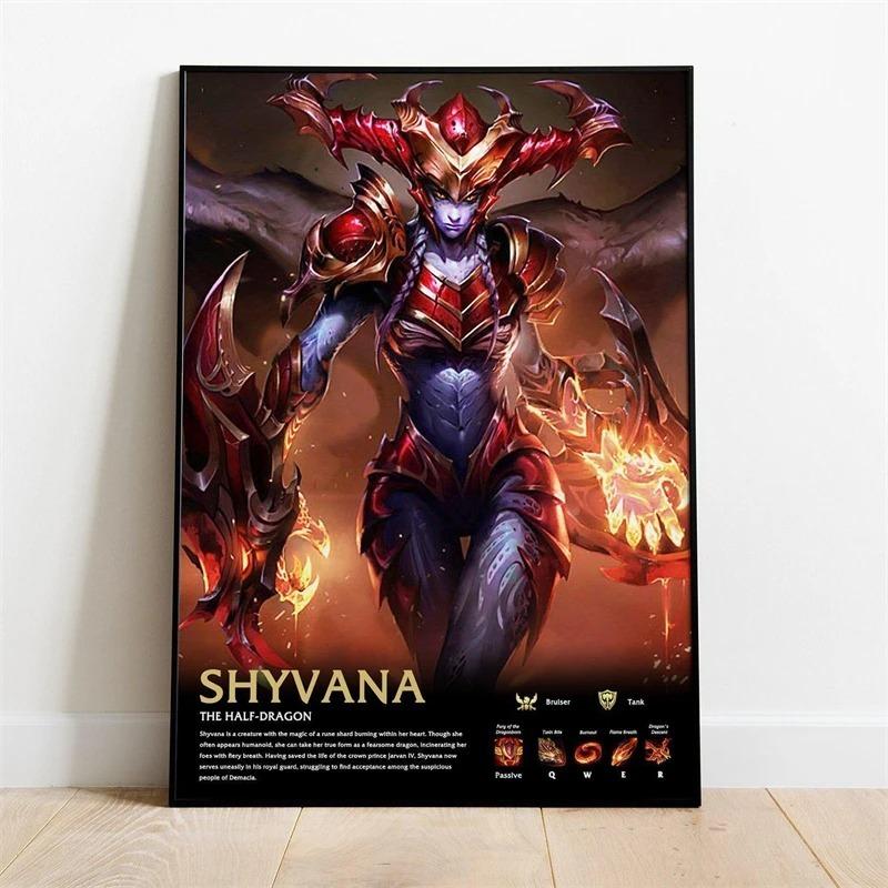 Популярная онлайн-игра League of Legends Персонаж Starchild Сорака Качественная картина на холсте Настенный художественный постер Эстетический декор комнаты