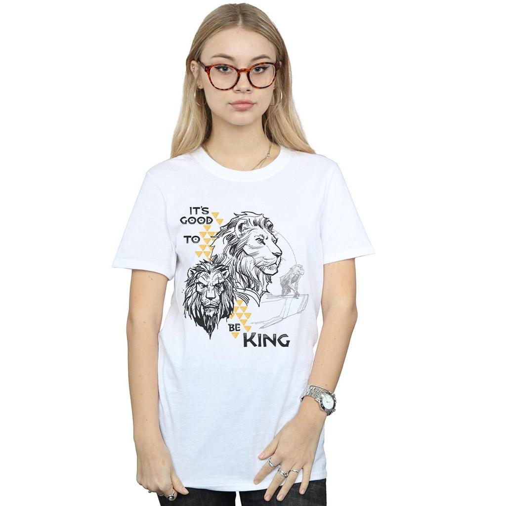 Disney Womens/Ladies The Lion King Movie It´s Good To Be King Cotton Boyfriend T-Shirt