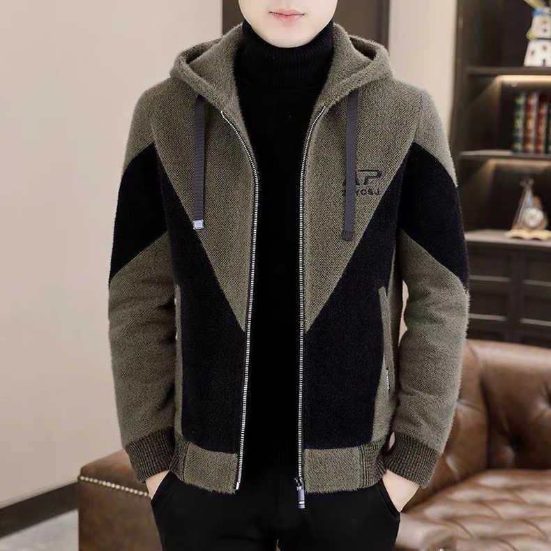 Men's Korean Style High-End Woolen Hooded Coat: 2023 Autumn/Winter Casual Windbreaker