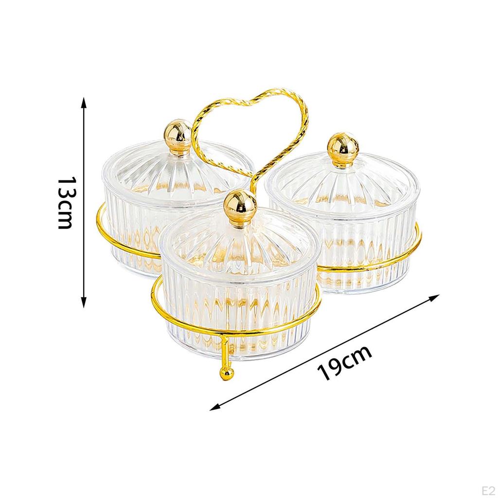 Dried Fruit Plate Appetizer Nuts Tray Nordic Multifunctional Dry with Lid Condiment