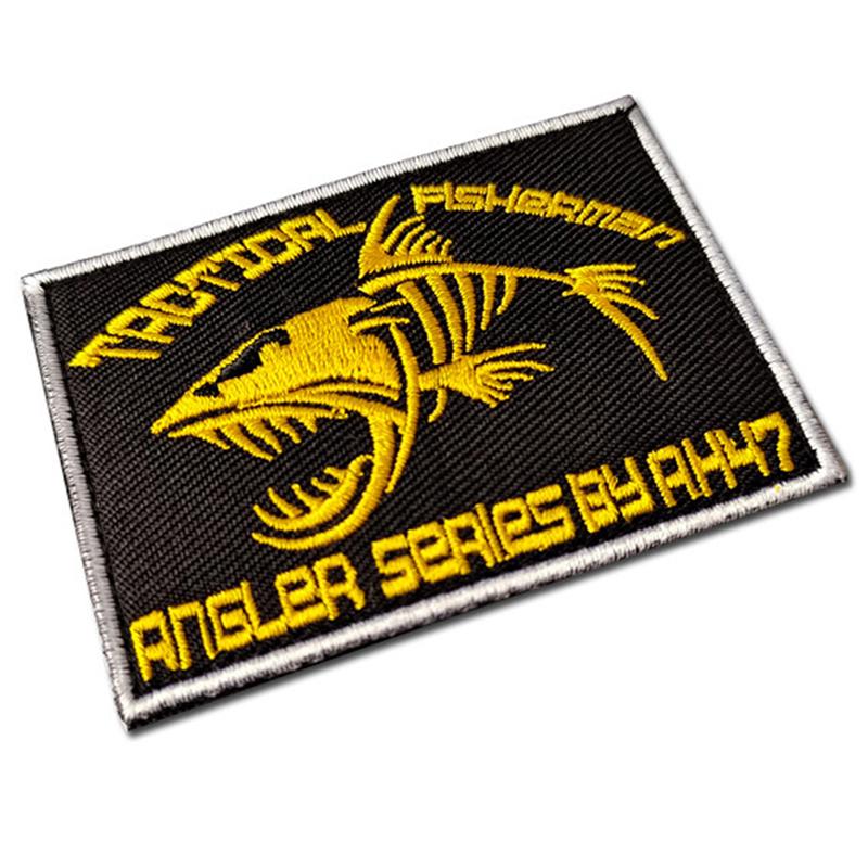 Round   Fishing  Military Patches Embroidered Badges