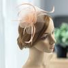 Fascinators Hat Feather Flower Elegant Vintage Net Yarn Bridal Headwear for Cocktail Party