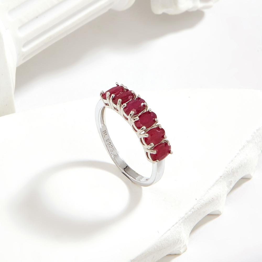 Bolaijewelry Драгоценный натуральный рубин 3*5 мм овальный дизайнерский шикарный застежка серебряное кольцо серьги комплект ювелирных изделий роскошные украшения для женщин леди хороший подарок
