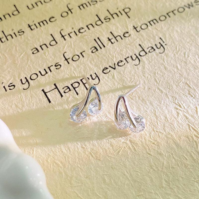 Серьги Cherry Изысканные серьги высокого класса Temperament Серьги Повседневные Универсальные Женские