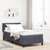 vidaXL Lit Box Spring with Mattress Dark Grey 90x190 Cm In Velvet 3341445