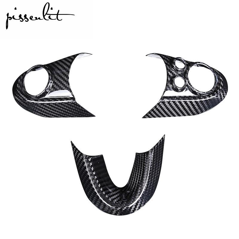 Подходит для BMW mini cooper F54 F55 F56 F57 F60 Автомобильные аксессуары Защита кнопок рулевого колеса из углеродного волокна 3D-наклейки