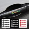 HLLQ9 Car Accessories PVC Emblem Car Body Side Door Wheel Rims Stickers For Skoda Yeti Fabia Octavia 3 2 a5 a7 Kodiaq Karoq MK2 Rapid