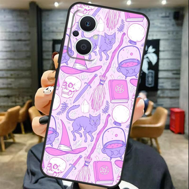 Пастельно-готический ведьминский чехол для OPPO Reno 11 11F 13 12 F 8T 7 8 10 Pro OPPO Find X8 X6 Pro X3 X5 Lite Чехол Coque