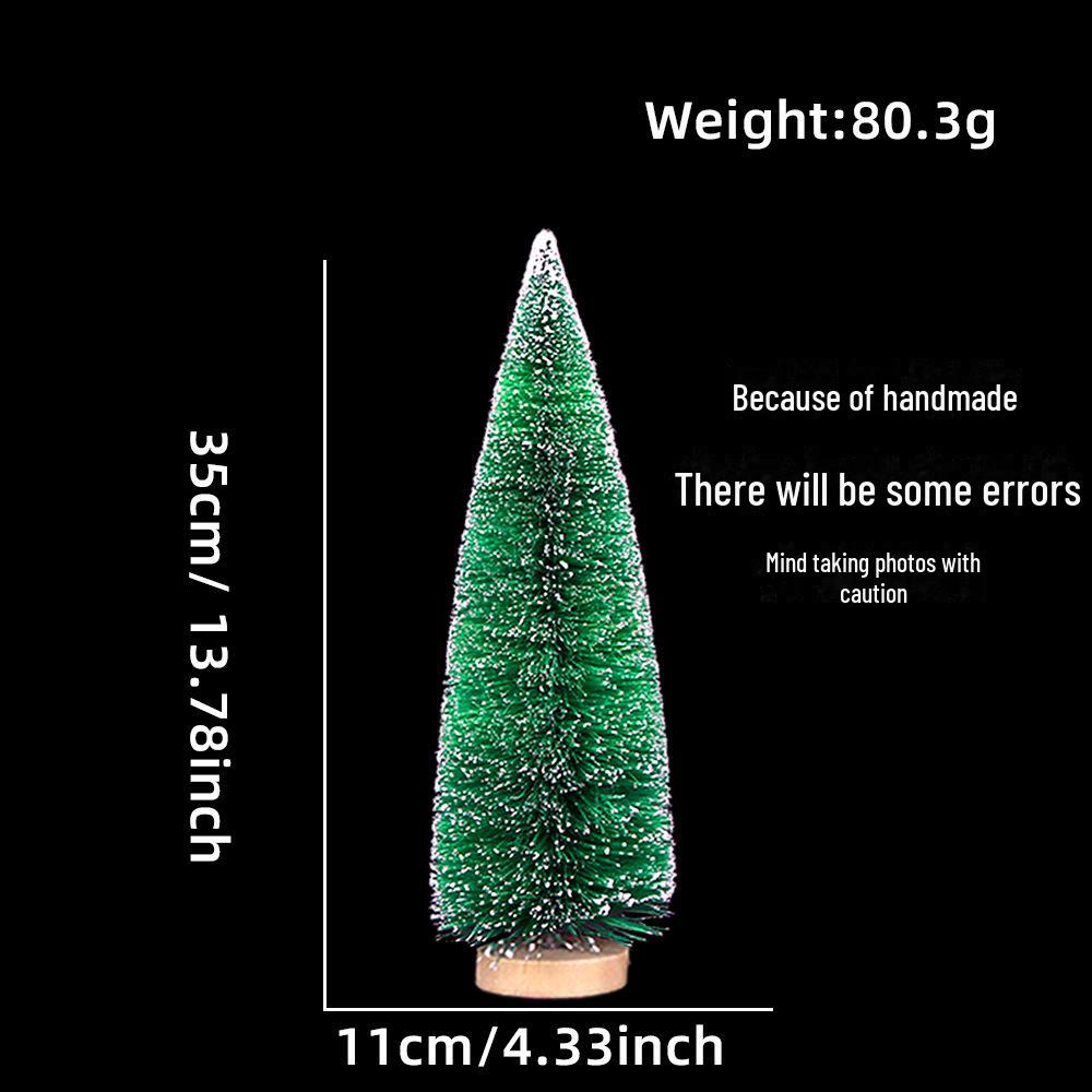 White Mini Christmas Tree Desktop Ornament - Small Christmas Decorations for Window Display