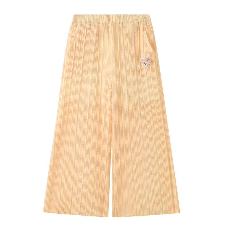 PawinPaw Girls' Cartoon Bear Casual Straight-Leg Pants