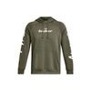 Under Armour Тренировочная толстовка с капюшоном Rival Letter Print Fleece, мужская толстовка с капюшоном, зеленая 1379760-390