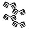 Pack of 8Pcs Hook Webbing Buckle For Backpack Strap Black
