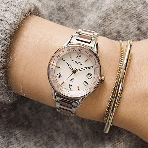 Citizen Xrossea EC1165-51W Eco-Drive Radio-Controlled Watch, Titania Line Happy Flight Series, Women's