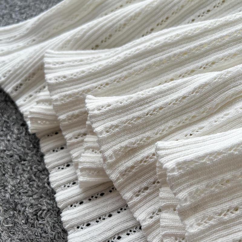 Ретро вязаный свитер с оборками, сексуальный однобортный, элегантный, А-силуэт, длинное вечернее платье макси, женская мода, летняя одежда