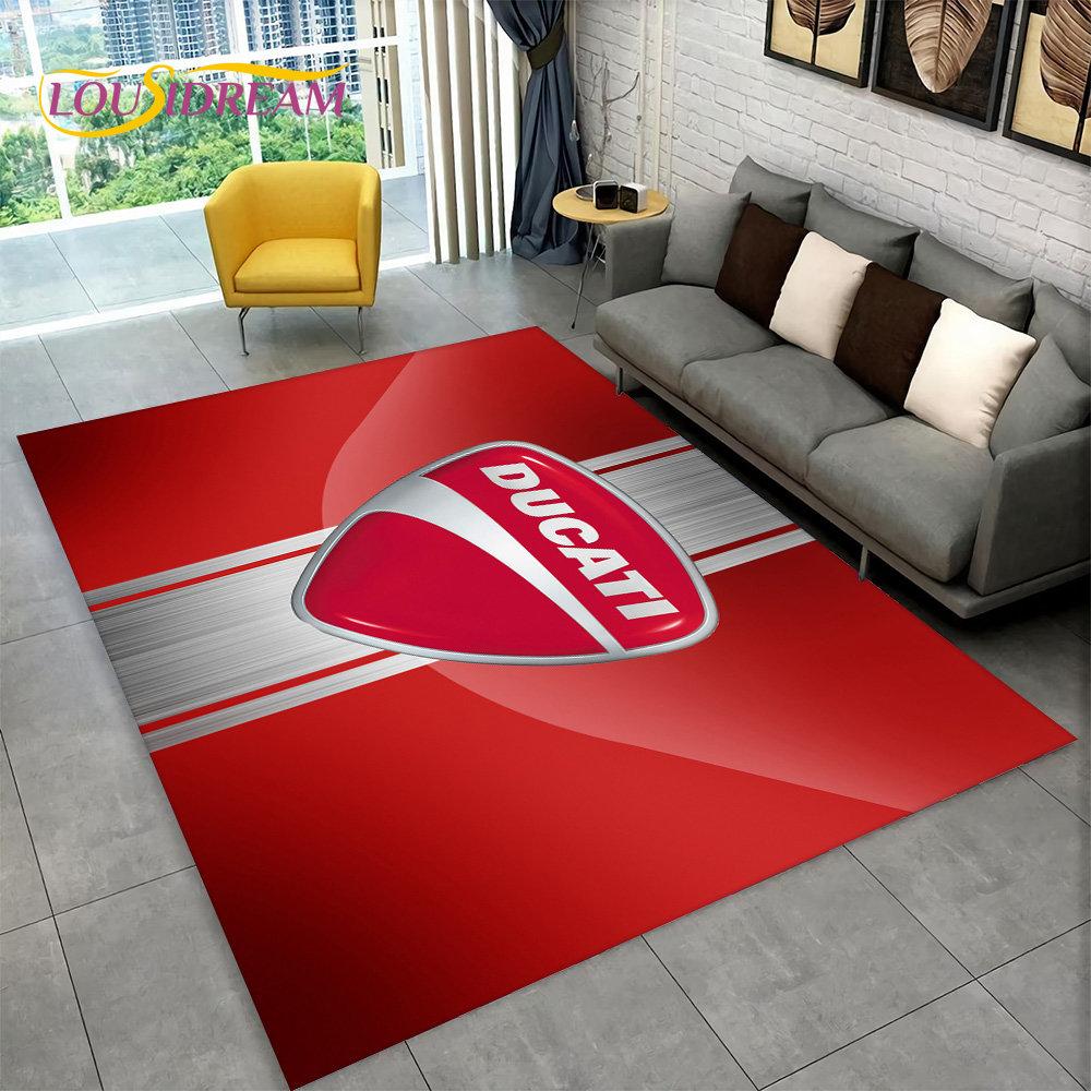 3D D-Ducati Pattern Area Rug Large,Carpet Rug for Living Room Bedroom Sofa Doormat Kitchen Decor,Kid Game Non-slip Floor Pad Mat