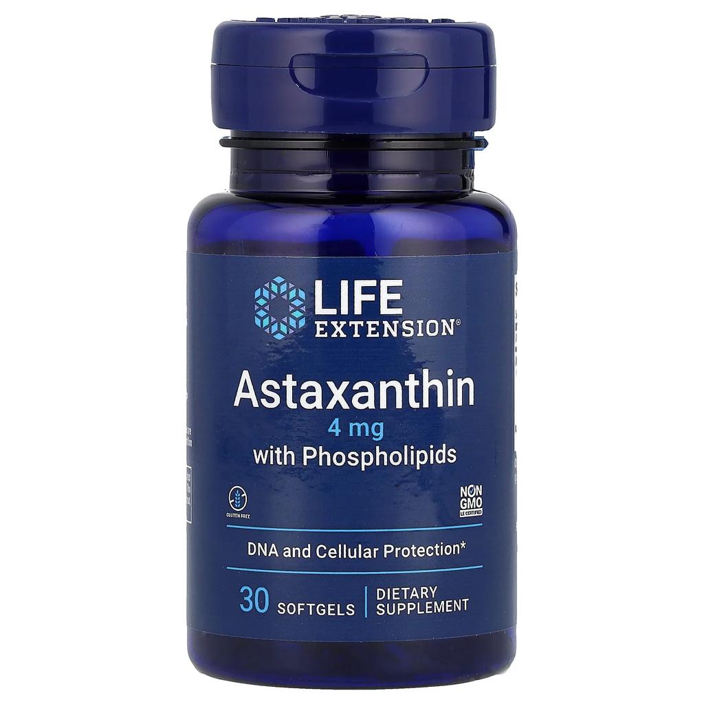 Life Extension Astaxanthin with Phospholipids, 4 Mg, 30 Softgels