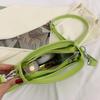 Полумесяц маленькая сумка через плечо для женщин Весна Новые зеленые фиолетовые сумки плиссированный дизайн искусственная кожа кроссбоди круглая ручная сумка