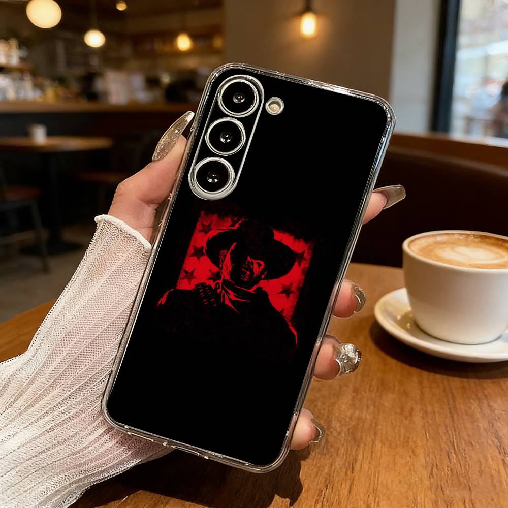 R-Red D-Dead Redemption RDR 2 Чехол для телефона Samsung Galaxy S24 S25 S23 S22 S21 Plus S24 S25 Прозрачный чехол