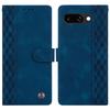 Кожаный чехол для Google Pixel 9a с тисненым клетчатым узором, кошелек-подставка, откидная крышка для телефона