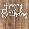 10 Pcs 1 Set Acrylic Happy Birthday Cake Topper Gold   Design Kids Birthday Party Cake Toppers Dessert Decoration