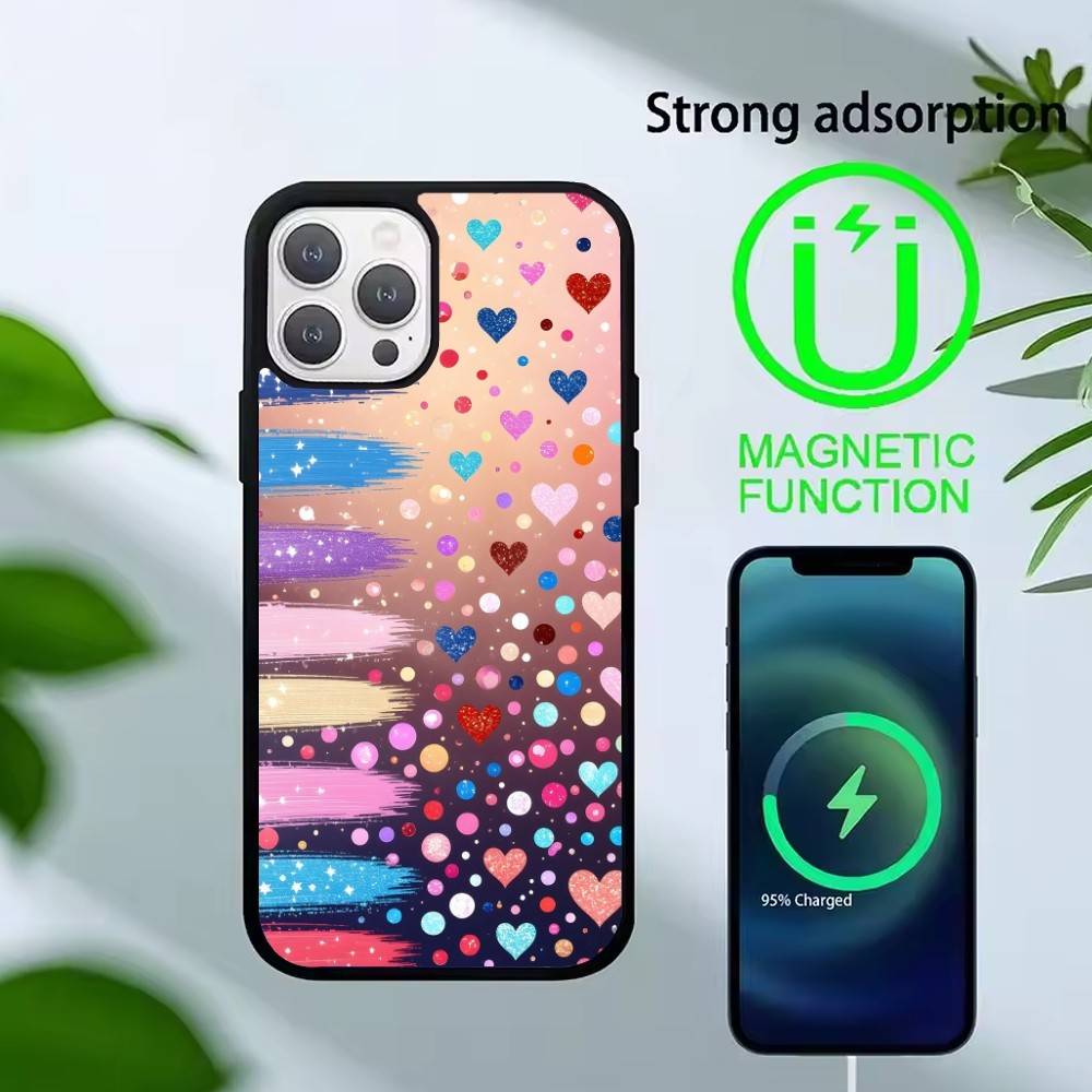 Y2k I-INS Graffiti Phone Case For iPhone 17,16,15,14,13,Pro,Max,Plus,Magnetic For Magsafe Wireless Charging
