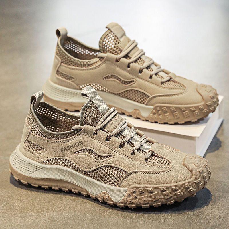 Mesh men's shoes new outdoor non-slip and wear-resistant tooling shoes breathable and lightweight casual shoes soft-soled sports shoes