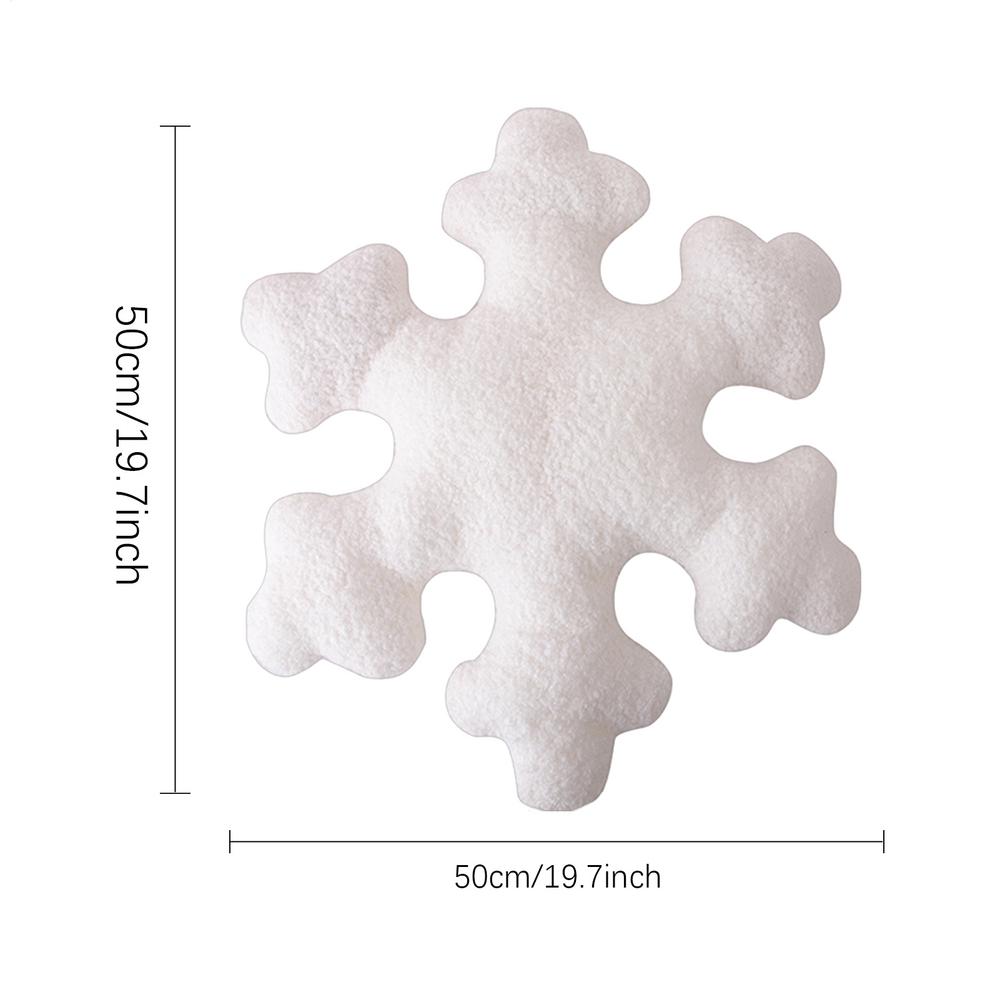 Christmas Snowflake Shaped Pillow Filled PP Cotton White Colorful Cute Snowflake Cushion Home Holiday Decoration New Year 2025