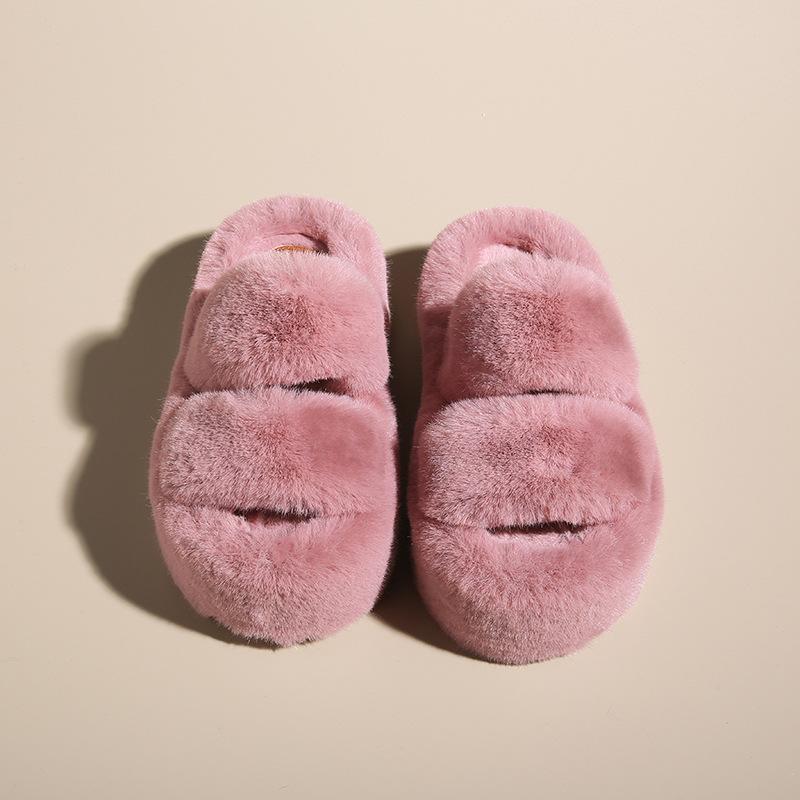 Новые высокие меховые тапочки 42 женские зимние уличные меховые мюли женские теплые шлепанцы женские на высокой платформе пушистые тапочки с открытым носком