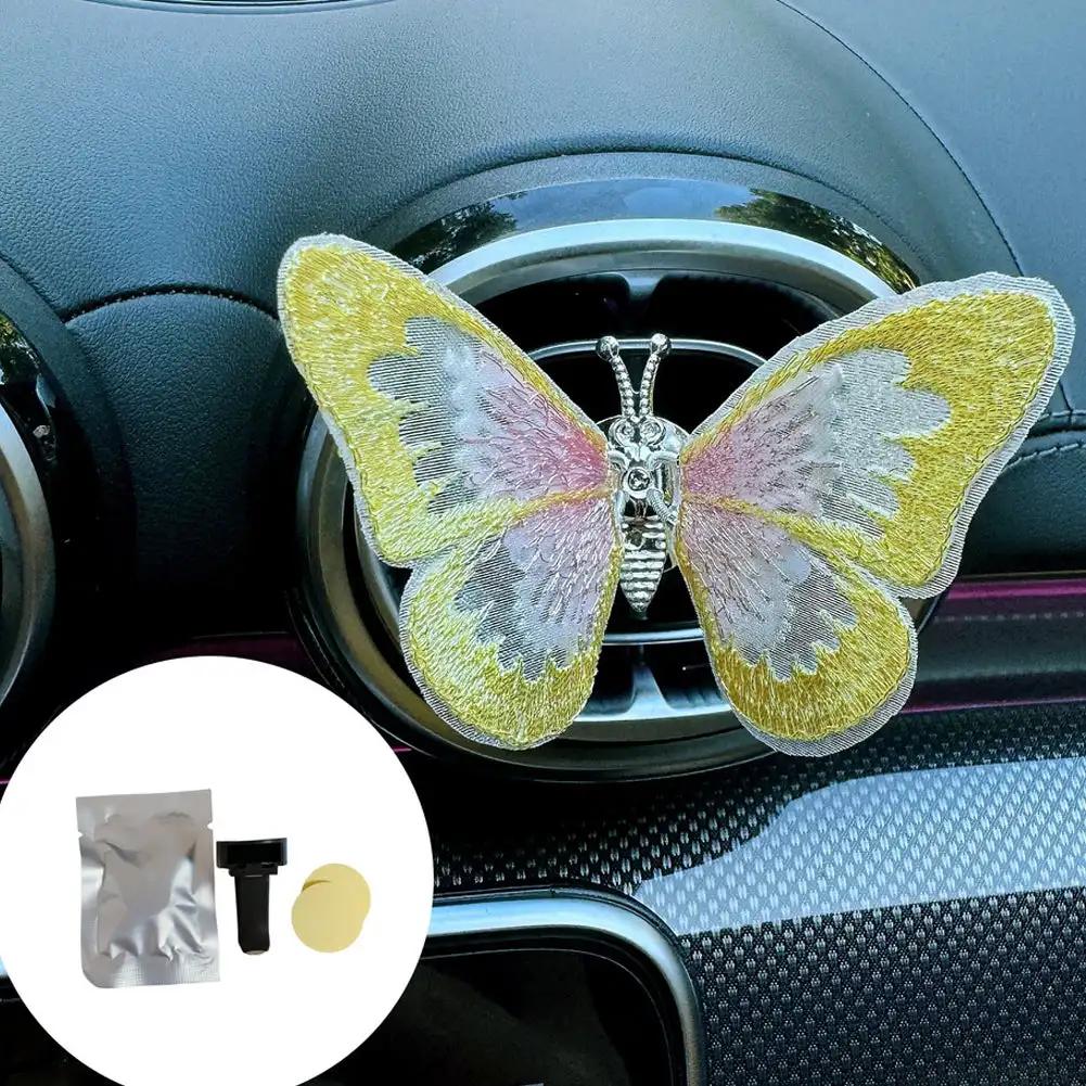 Освежитель воздуха Бабочка Автомобильный парфюм Автомобильный стайлинг Натуральный запах Клипса для розетки кондиционера Ароматизаторы для автомобилей