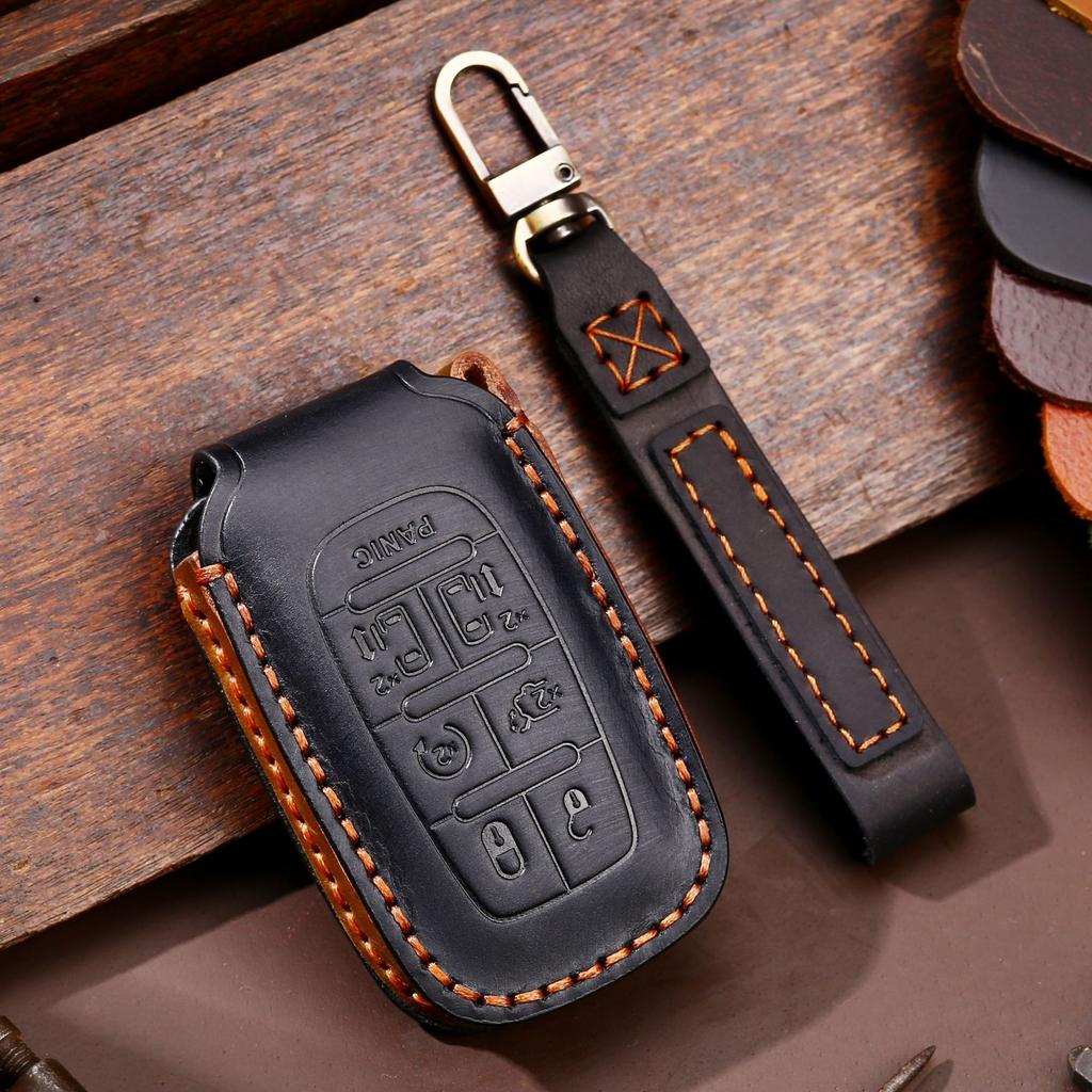 The car key cover is suitable for Chrysler key cover, and the North American version of Dajielong PHEV .