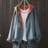 Cotton Loose Hooded Plaid Shirts Women Autumn Spring Casual Blouses Hoodies Classic Oversized