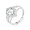 Серебряное кольцо с натуральным топазом 3.083ct (2129646) 3.63 гр. 925 пробы