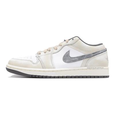 Air Jordan 1 Износостойкие Низкие Винтажные Баскетбольные Кроссовки Унисекс Бежевый Желтый 553558-152(Командачетыре-)