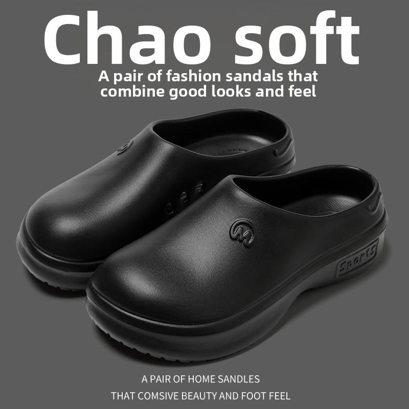 Туфли EVA Hole, летние сандалии с толстой подошвой и симпатичным носком для женщин летом