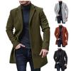 Autumn and Winter Woolen Coat Men's Medium and Long Thickened Coat Multi-color and Multi-size