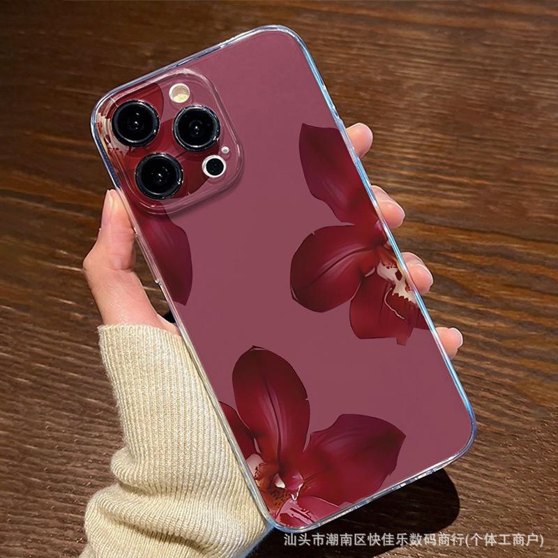 Чехол для iPhone16plus Apple 11/12/13/14/15Promax, полноэкранное цветочное приложение