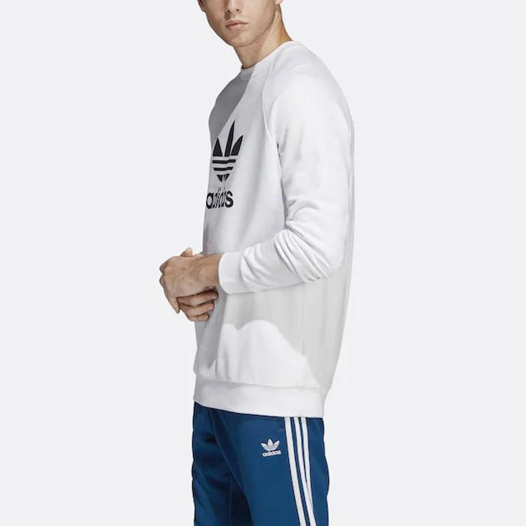 adidas Оригиналы Свитшоты TREFOIL CREW Мужские С круглым вырезом Умеренный Обычный DV1544