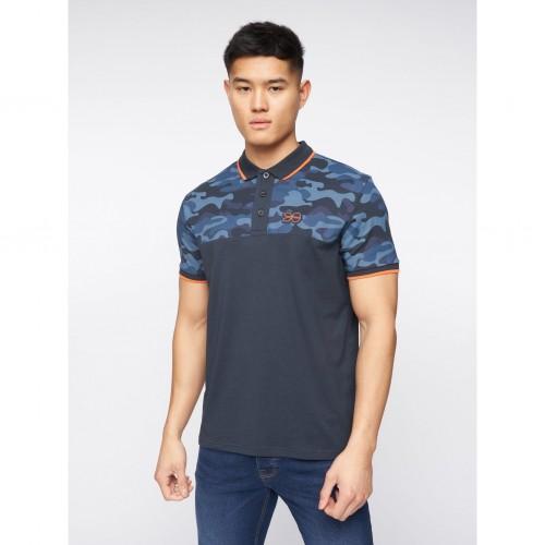 Crosshatch Mens Brightling Camo Polo Shirt