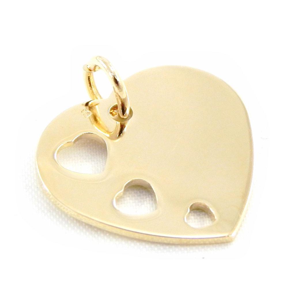 Les Trésors De Lily [D7295] - Gold Plated 'Heart Sweet Heart' Pendant - 20x18 Mm