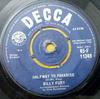 7inch Record BILLY FURY - Halfway To Paradise 45F11349 Decca 1961 UK Rock Used