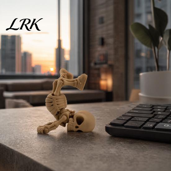 3D-печатное скелетное украшение, перевернутая фигурка, статуя на Хэллоуин вверх ногами, жуткое украшение для дома, офиса, праздничной вечеринки, тематический стол ужасов