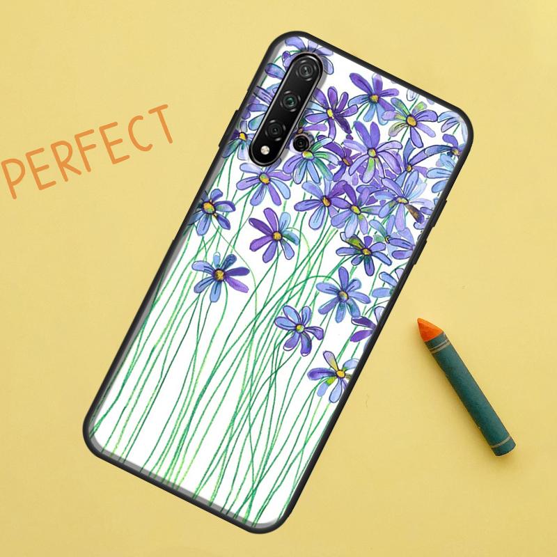 Акварель с ромашками для Huawei Nova Y91 Y70 Y72 Y73 Y60 Y90 Y61 8i 7i 11i 12i 12s 9 10 SE P20 P30 P40 Lite Чехол