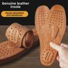 Thickened Genuine Leather Moisture-Wicking Breathable Deodorant Sports Insoles for Men and Women