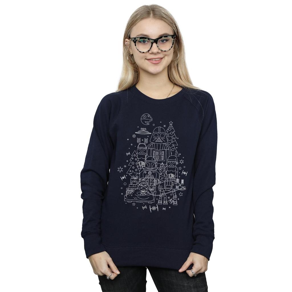 Star Wars Womens/Ladies Empire Christmas Sweatshirt