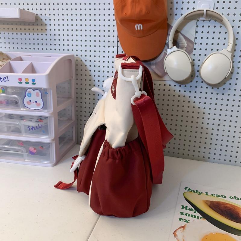 Холщовая сумка через плечо большой емкости, водонепроницаемая нейлоновая школьная сумка для студенток, сумка-тоут на одно плечо