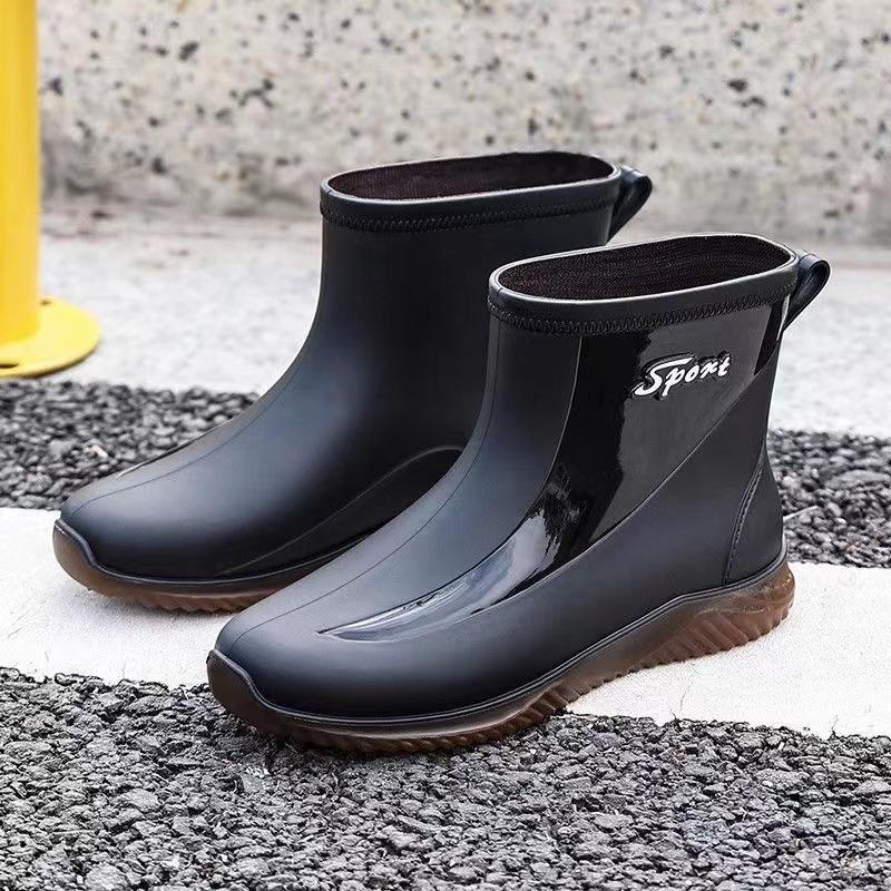 Мужские резиновые сапоги, обувь для шеф-повара, обувь для рыбалки, повседневная водонепроницаемая удобная модная нескользящая прочная износостойкая трендовая обувь большого размера