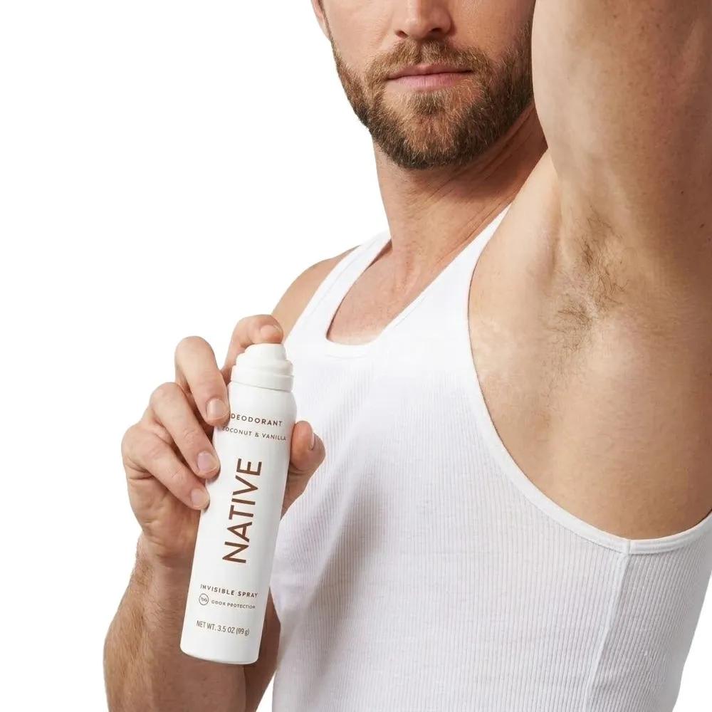 Native Aluminum-Free Deodorant Body Spray Coconut Vanilla Scent 99g