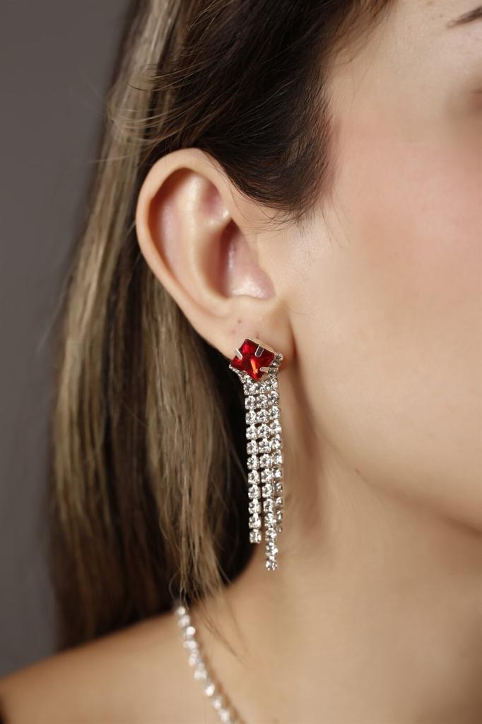 Женские модные посеребренные серьги с висячими камнями для приглашения на свадьбу, помолвку, вечернее платье